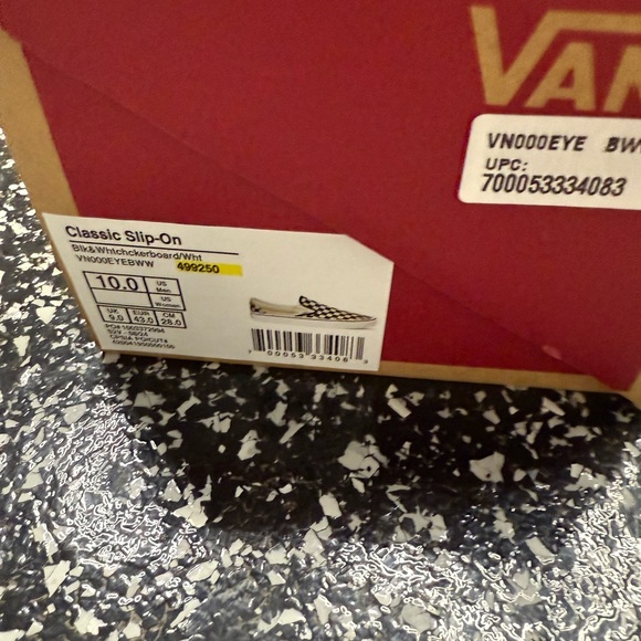 Vans Black and Cream Checkerboard Slip-Ons - Picture 6 of 6
